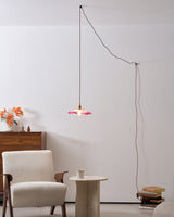 Flower Glass Plug-In Pendant Lamp