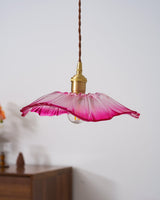Flower Glass Plug-In Pendant Lamp