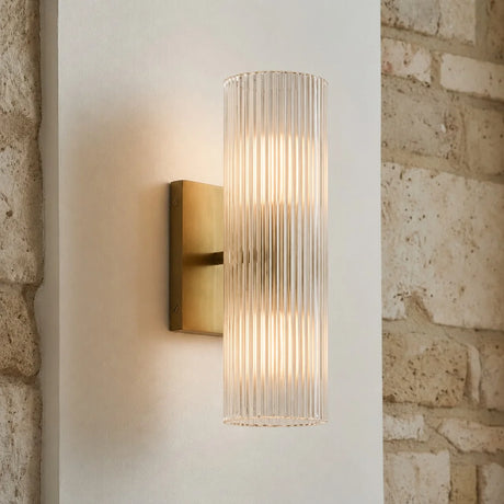 Doran Modern Elegant Alabaster Tube Sconce