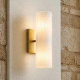 Doran Modern Elegant Alabaster Tube Sconce