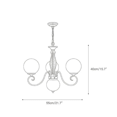 Evelyn Glass Globe Chandelier