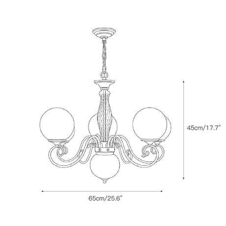 Evelyn Glass Globe Chandelier