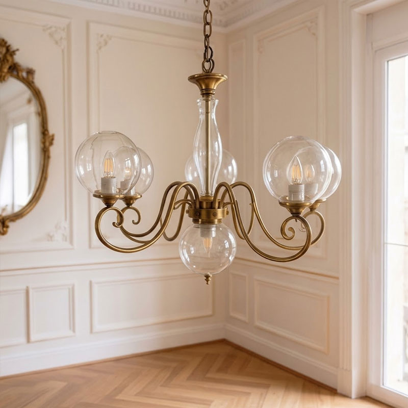 Evelyn Glass Globe Chandelier