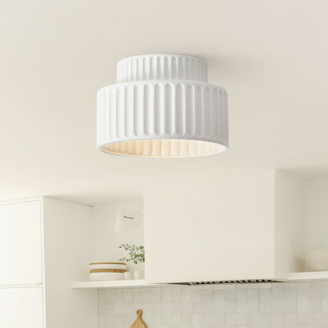 Wysa Nordic Ceramic Flush Mount Ceiling Light installed in a kitchen