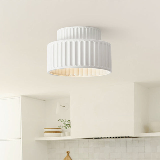 Wysa Nordic Ceramic Flush Mount Ceiling Light installed in a kitchen