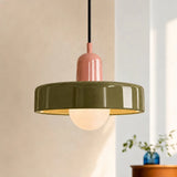 Finan Morandi Glass Disc Orb Pendant Lamp