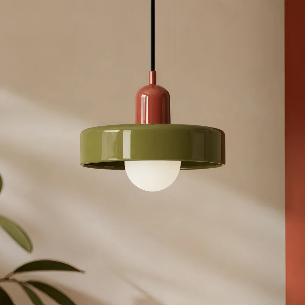 Finan Morandi Glass Disc Orb Pendant Lamp