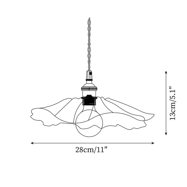 Flower Glass Plug-In Pendant Lamp lifestyle