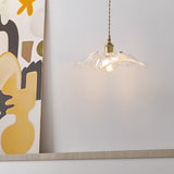 Flower Glass Plug-In Pendant Lamp