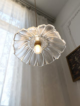 Flower Glass Plug-In Pendant Lamp