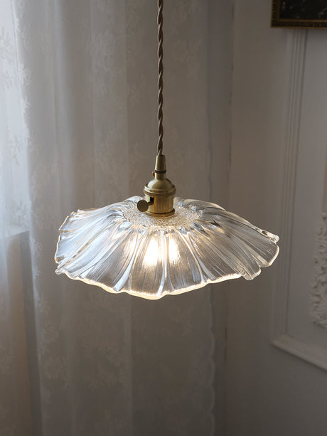Flower Glass Plug-In Pendant Lamp