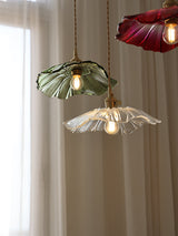 Flower Glass Plug-In Pendant Lamp