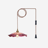 Flower Glass Plug-In Pendant Lamp