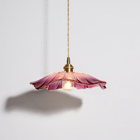 Flower Glass Plug-In Pendant Lamp