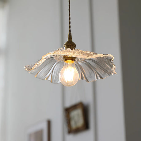 Flower Glass Plug-In Pendant Lamp