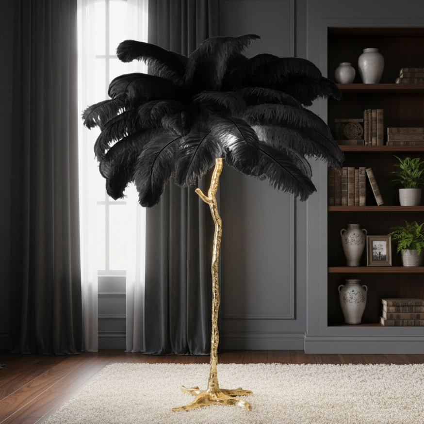 Virel Feather Floor Lamp