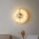 Luna Round Alabaster Wall Light