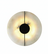 Luna Round Alabaster Wall Light