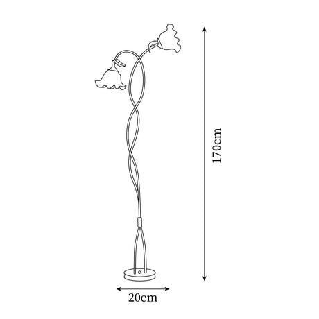 Calla Flowers Floor Lamp detail