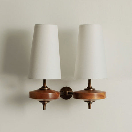 Nydorisra wall lamp 2 heads white shade — GildNest UK