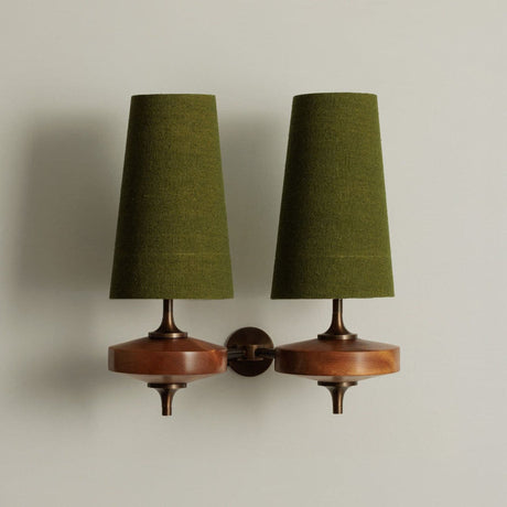 Nydorisra wall lamp 2 heads green shade — GildNest UK