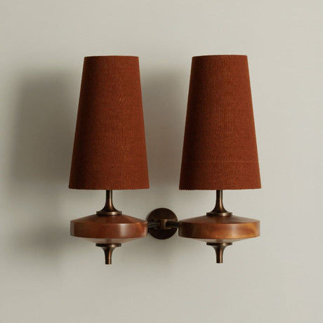 Nydorisra wall lamp 2 heads red shade — GildNest UK