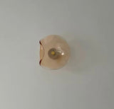 Nordic Curved Glass Japandi Style Glass LED Wall Light