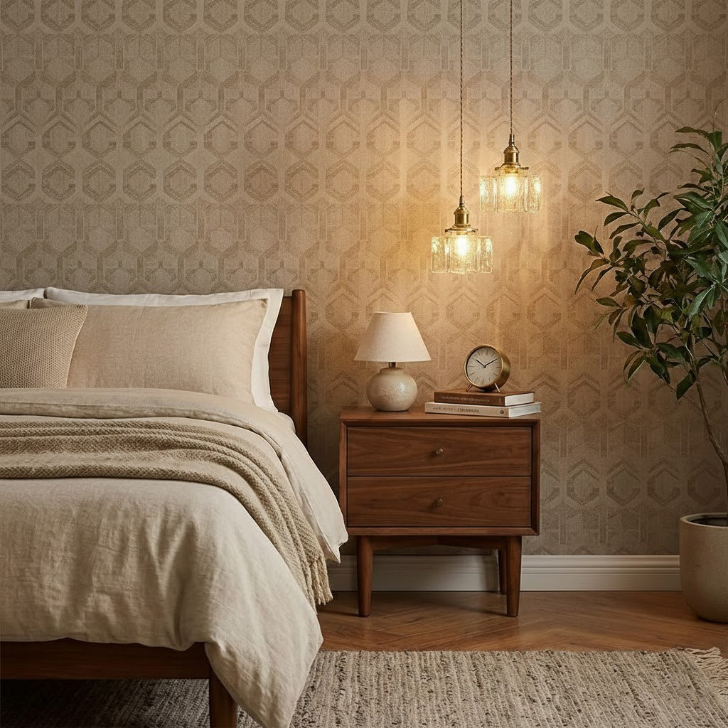Jewel Glass & Brass Pendant Light