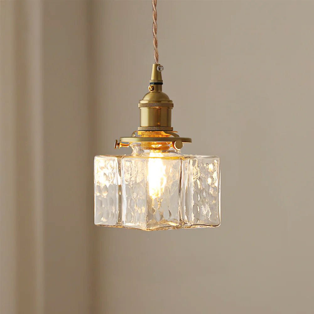Jewel Glass & Brass Pendant Light