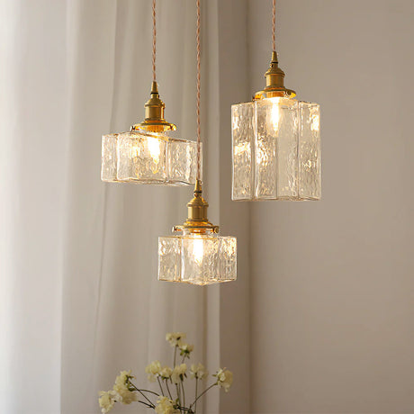 Jewel Glass & Brass Pendant Light