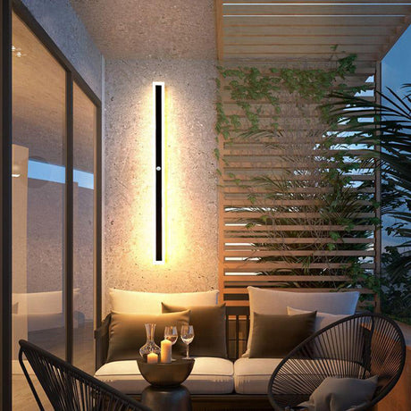Vynn Linear Outdoor Wall Light warm white motion sensor