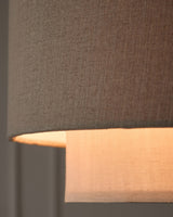 Leonie Oval Linen Pendant Light angle view