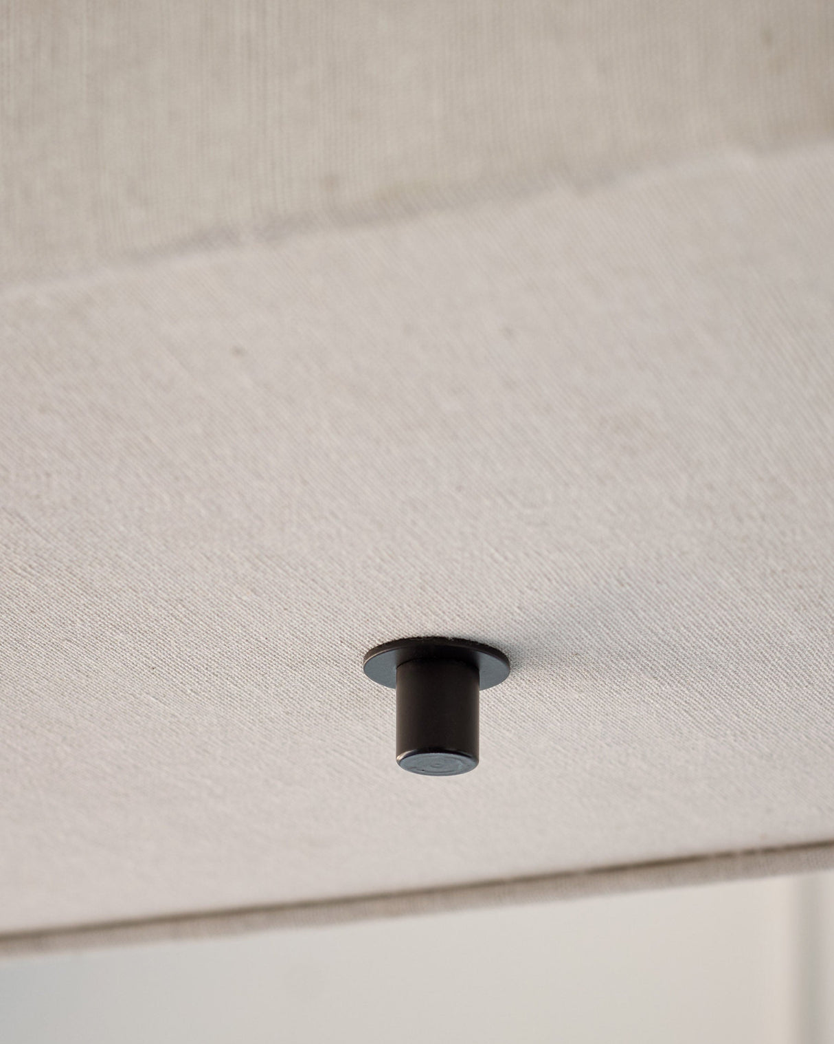 Leonie Oval Linen Pendant Light ceiling rose detail