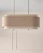 Leonie Oval Linen Pendant Light