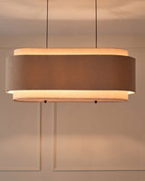Leonie Oval Linen Pendant Light shade detail