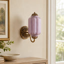 Lumi Vintage Milk Glass Oiled Brass Eloise Sconce