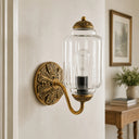 Lumi Vintage Milk Glass Oiled Brass Eloise Sconce
