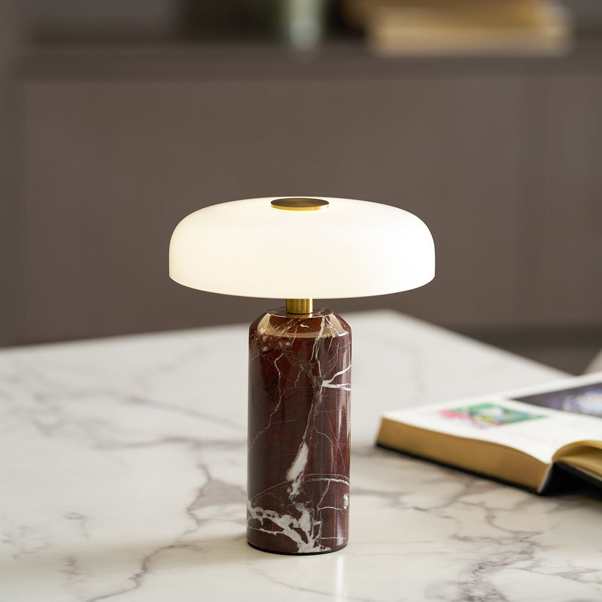 Lunara Marble Table Lamp (Built-in Battery)
