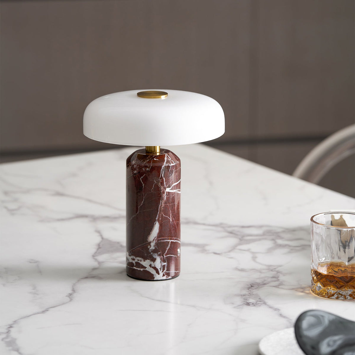 Lunara Marble Table Lamp (Built-in Battery)