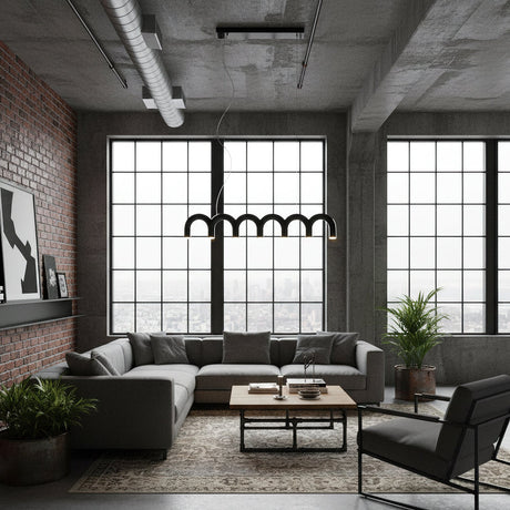 M Shaped Circle Chandelier
