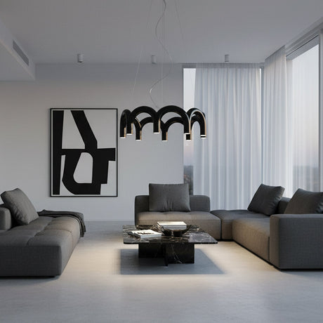M Shaped Circle Chandelier