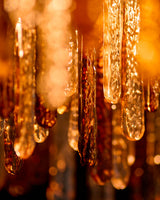 Mar Caramel Champagne Glass 9-Bulb Chandelier frame detail