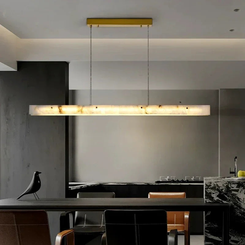 Luno Alabaster Linear Chandelier