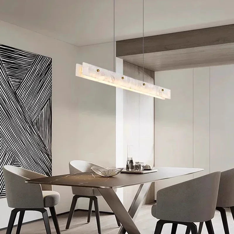 Luno Alabaster Linear Chandelier