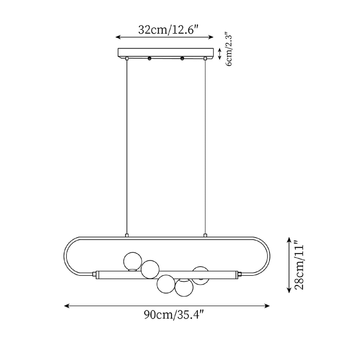 Modern Zeta Chandelier