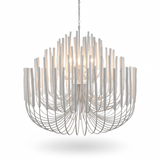 Multi-Stick Wooden Chandelier