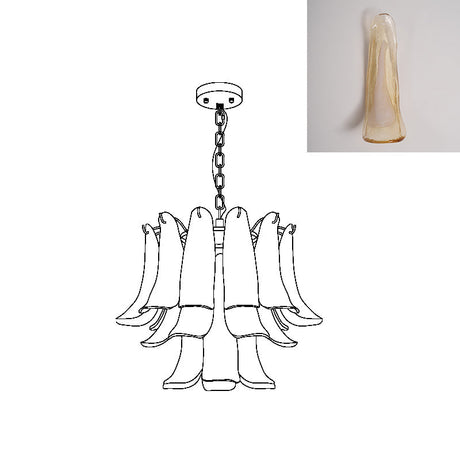 Murano Petal Chandelier