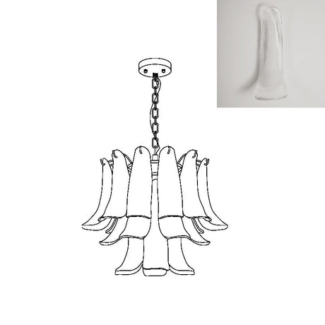 Murano Petal Chandelier