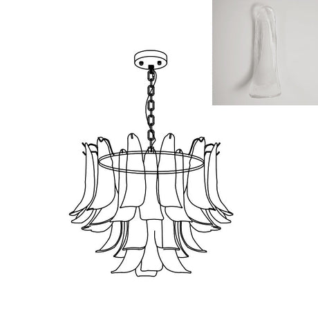 Murano Petal Chandelier