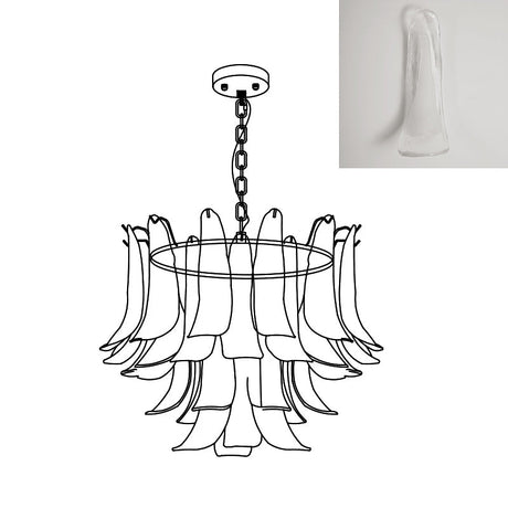 Murano Petal Chandelier